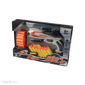 Hot selling plastic shell soft bullet toy gun kids shooting toys