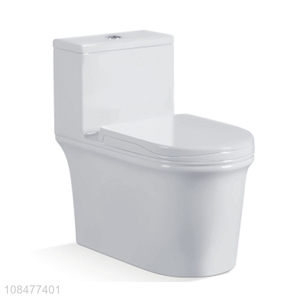 Wholesale 300/400mm 3/6L upper-pressing one piece toilet with big comfy seat