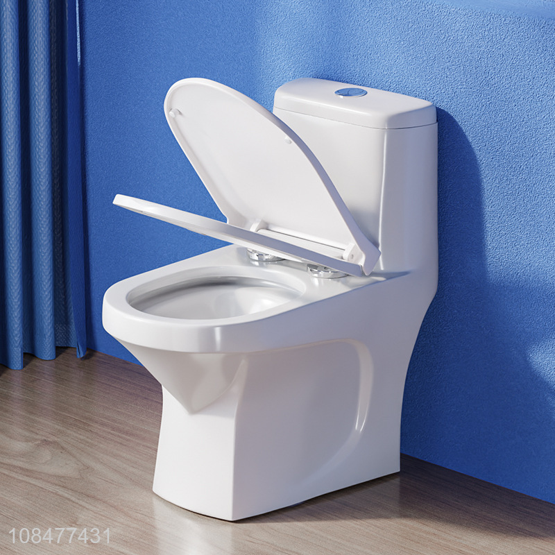 High quality 300/400mm 3-6L upper-pressing one piece cyclone flushing toilet