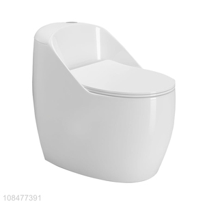 Wholesale 300/400mm 3/6L upper-pressing one piece siphonic flush egg shaped toilet