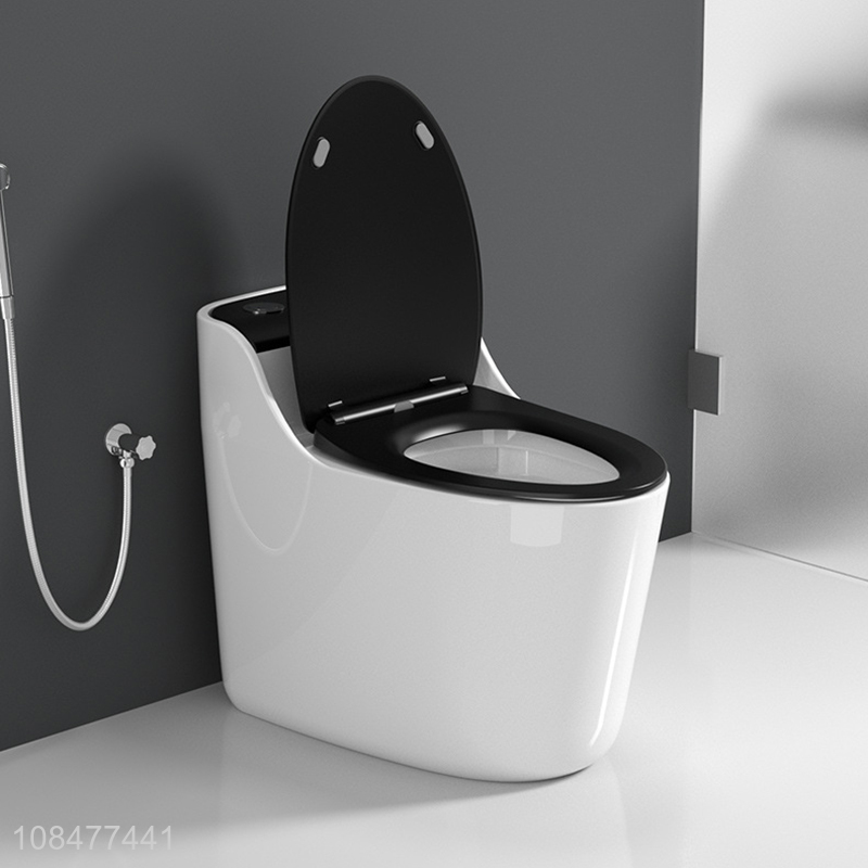 New design 300/400mm 3-4.5L upper-pressing one piece toilet bathroom sanitary ware