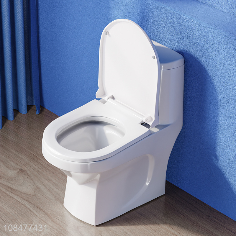 High quality 300/400mm 3-6L upper-pressing one piece cyclone flushing toilet