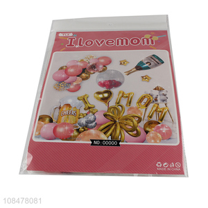 Good quality I ♡ mom foil balloon mother's day party air balloons