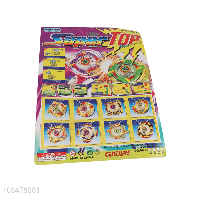 Wholesale kids battling top game toy with 4 spinning tops 1 launcher