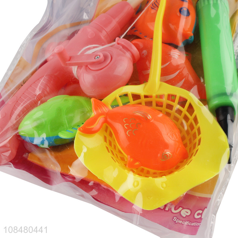Good wholesale price kids fishing toy set with inflatable pool