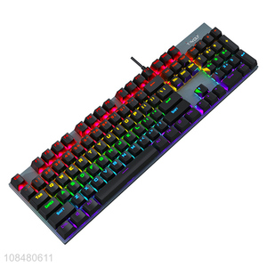 Factory price 104 keys wired backlit spill resistant mechanical keyboard
