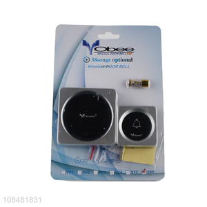 Factory proice home <em>security</em> 38 songs self-powered wireless plug-in doorbell