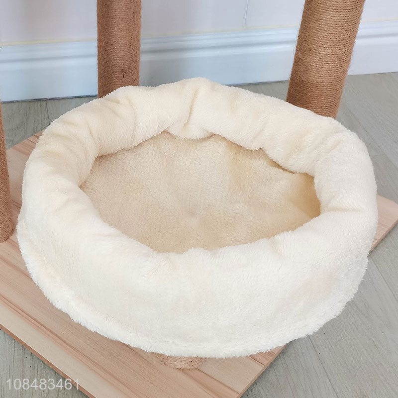 Wholesale wooden cat climbing frame soft cat nest cat toy