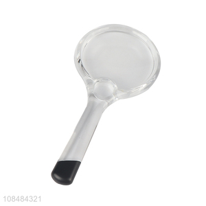 Factory supply transparent handheld reading magnifying glass