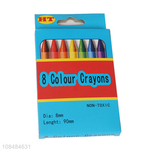 Wholesale 8 colors crayons kids school supplies for drawing coloring