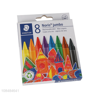 Hot sale 8 colors non-toxic wax crayons for kids toddlers age 3+