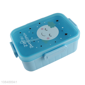 China wholesale cartoon plastic portable school office lunch box