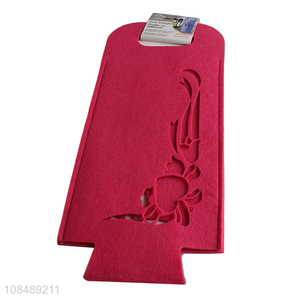 Factory price red christmas wine bottle cover for sale