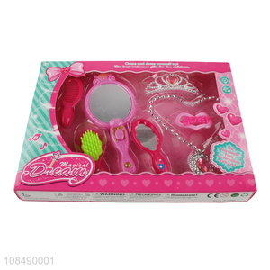 Factory price electric music flash mirror girls toy set