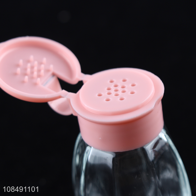 Wholesale glass salt pepper shaker seasoning bottle with plastic lid