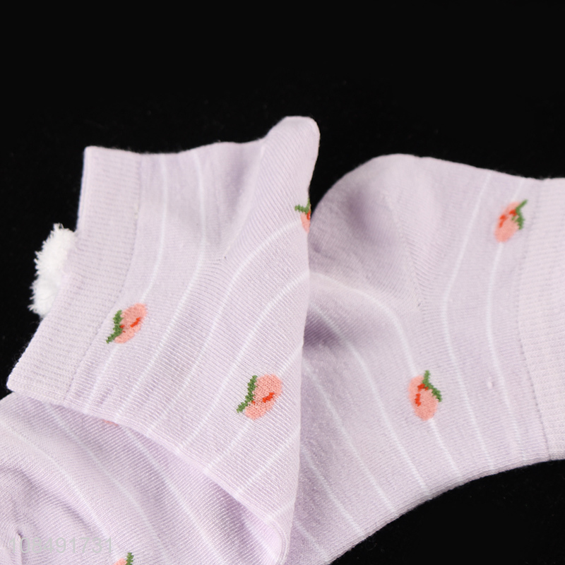 Most popular printed girls fashion short ankle socks