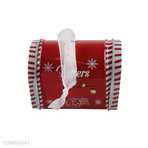 Wholesale mailbox shaped tin cans metal storage cans for cookies candy tea