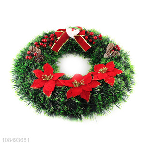 Factory supply artificial Christmas wreath for indoor outdoor decor