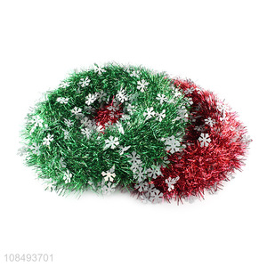 Popular product tinsel Christmas wreath for indoor outdoor wall decor