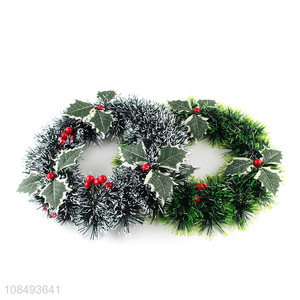 Wholesale artificial Christmas wreath holiday front door decoration