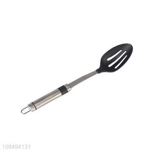 Factory direct sale stainless steel nylon rice slotted ladle