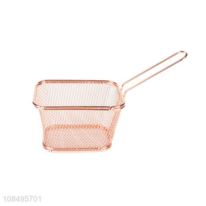 Low price food-grade metal french fry basket dessert basket