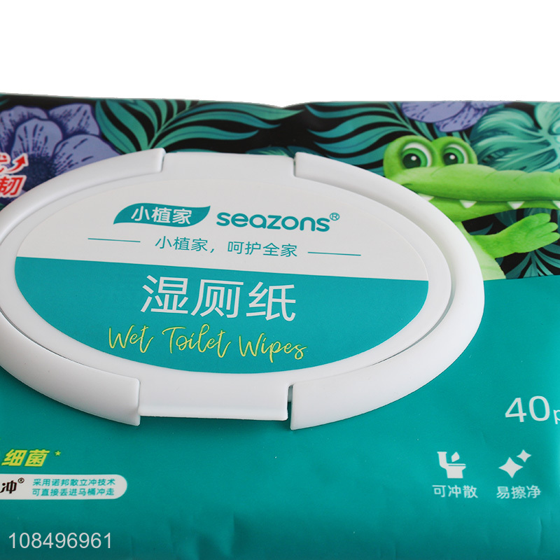 High quality skin-friendly disposable hypoallergenic wet toilet paper for adults