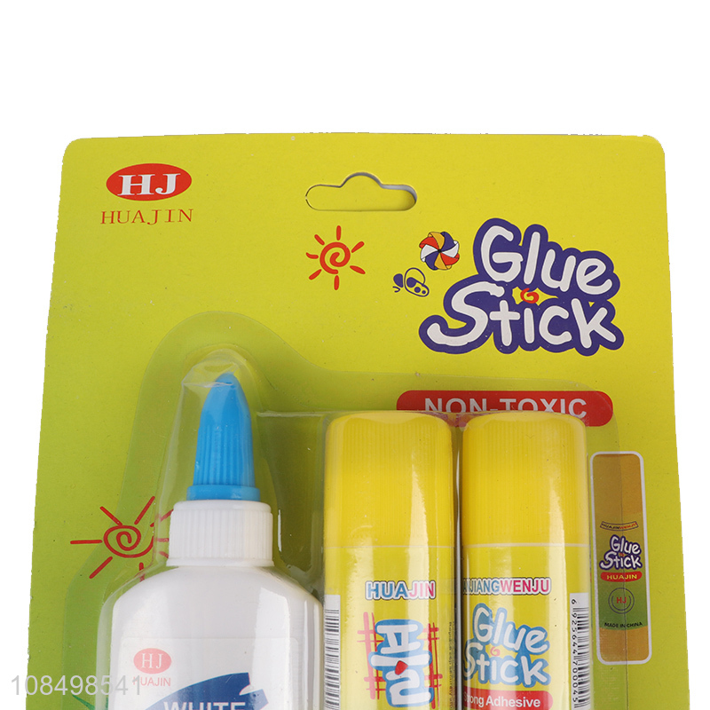 New arrival school students stationery glue stick white pva glue set