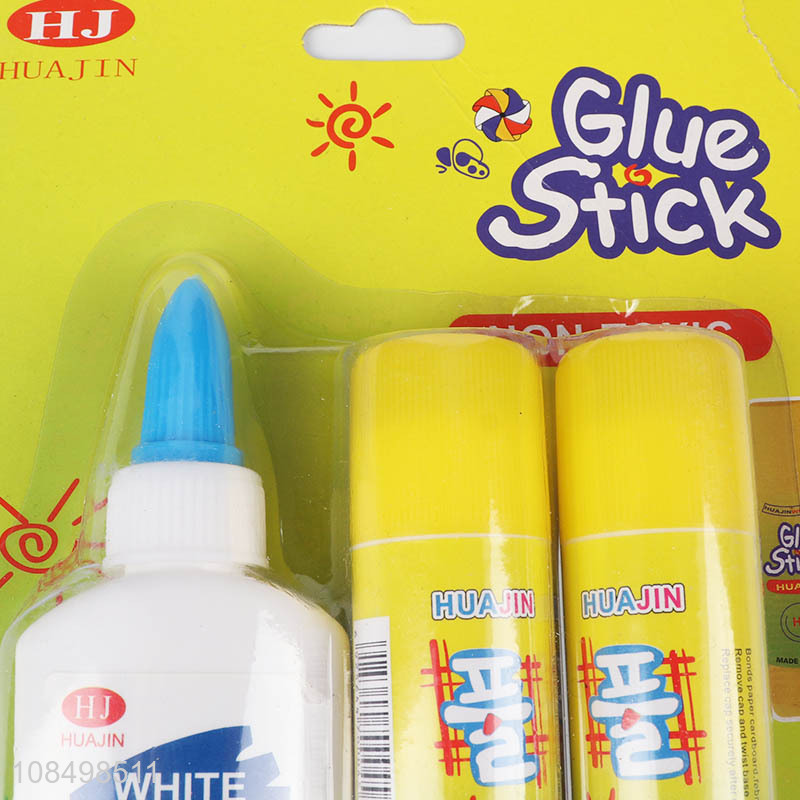 Top selling daily use non-toxic glue stick and white pva glue set