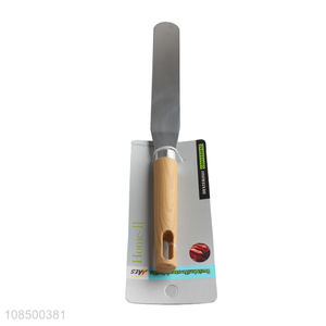 Hot selling stainless steel cheese butter knife with wood grain handle