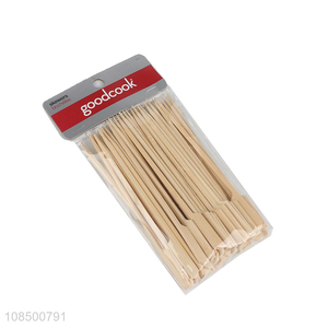 High quality 100pcs natural bamboo barbeque sticks disposable grilling sticks