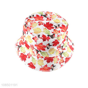 Hot selling bucket hat reversible double-side-wear reversible sun hat