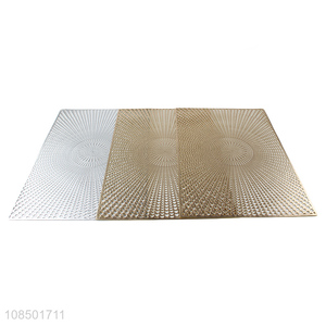 Factory supply shiny waterproof mildewproof pressed vinyl placemat