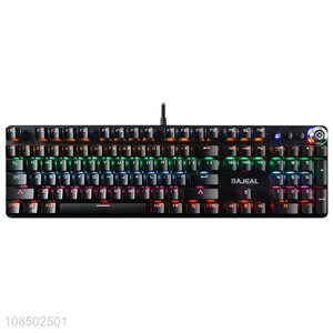 Wholesale 108 keys RGB breathing light waterproof gaming mechanical keyboard
