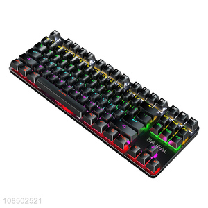 Wholesale 87 keys RGB backlit wired waterproof gaming mechanical keyboard