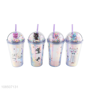 Best price cartoon children straw water  cup drinking cup for sale