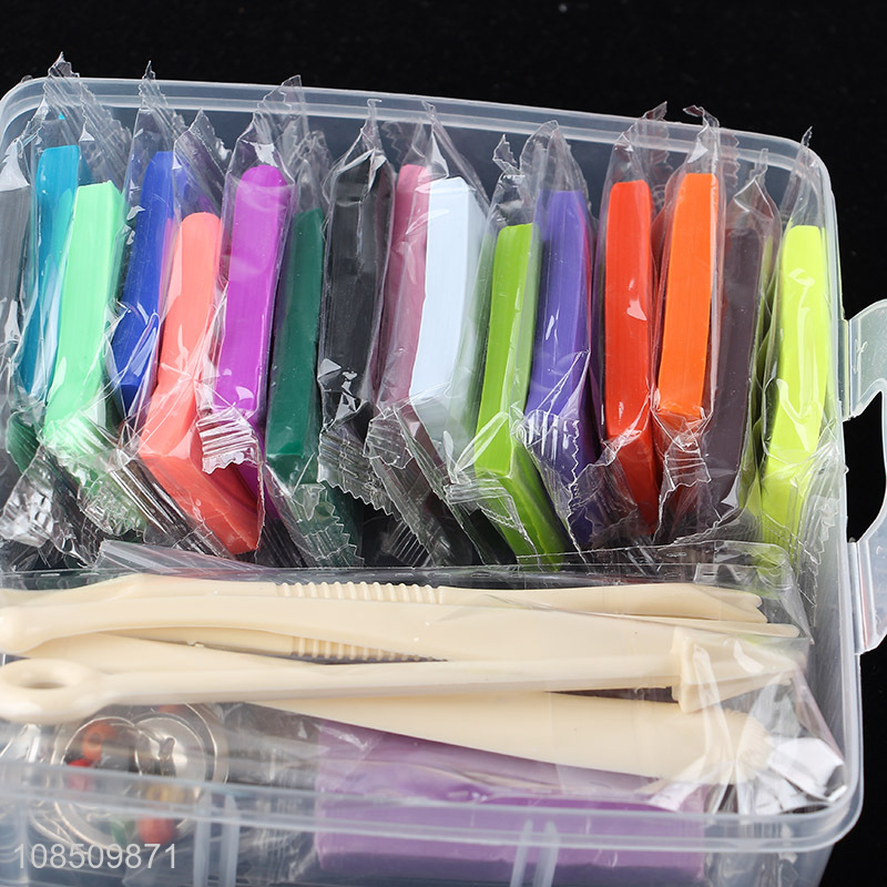 Wholesale 50 colors DIY polymer clay kit with clay tools