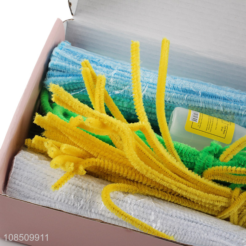 Wholesale chenille stems craft pipe cleaners DIY fuzzy sticks