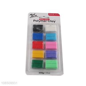 Good quality 10 colors polymer clay kit for kids and beginners