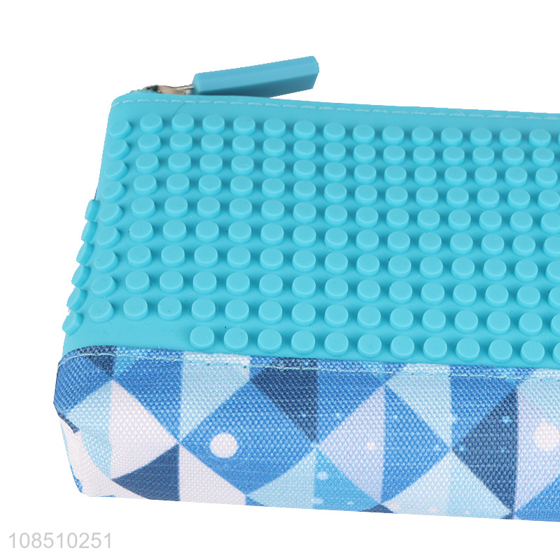 New products trendy zippered pencil bag for kids boys girls