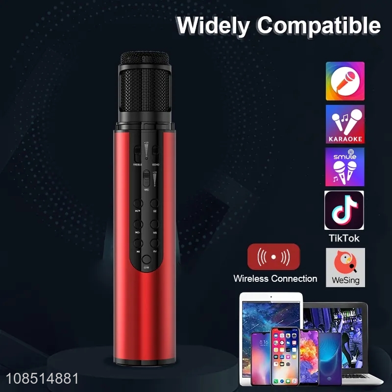 Best quality wireless microphone portable handheld karaoke microphone for singing