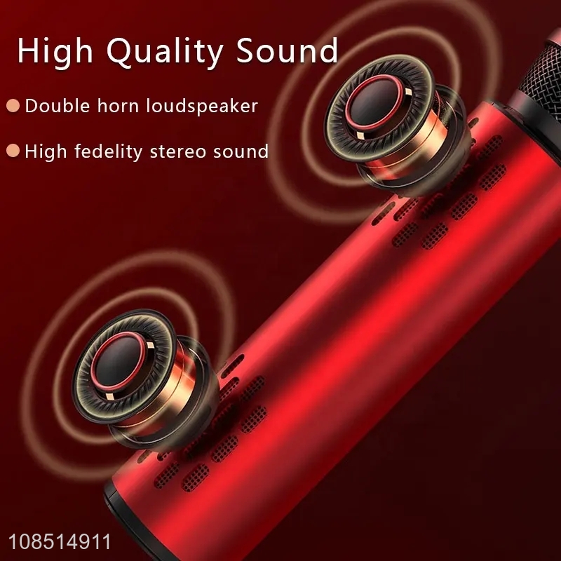 Factory price wireless microphone karaoke microphone speaker for adult singing