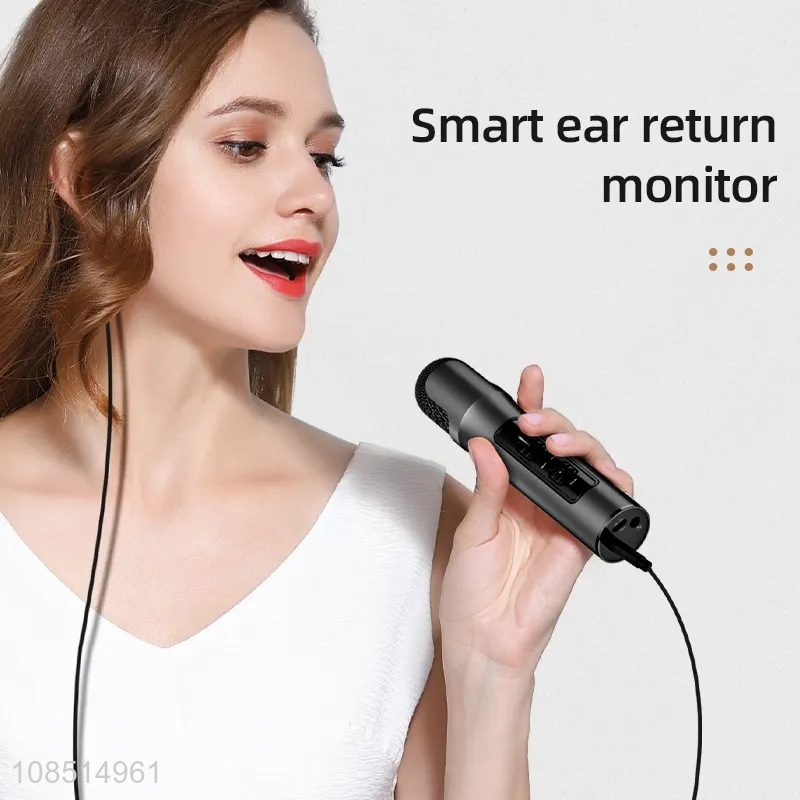 Good quality mini wireless karaoke microphone stereo condenser microphone