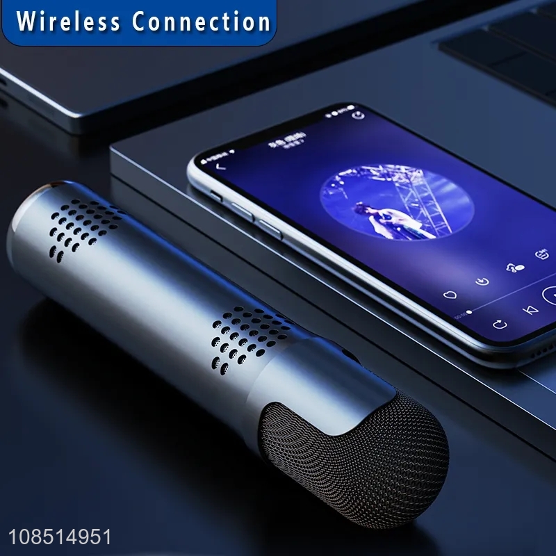 Wholesale remote control cardioid dynamic karaoke wireless microphone speaker