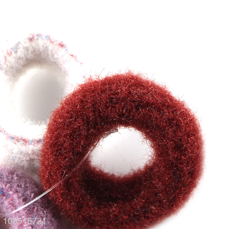 China imports 3pcs/set fuzzy hair bands elastic hair ropes