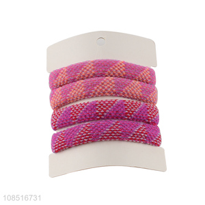 New products 4pcs/set knit hair bands thick elastic hair ties