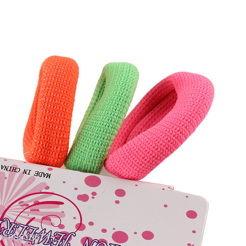 Factory supply 3pcs/set thick elastic hair bands for female