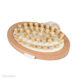 Hot sale handheld wooden body massager air cushion head massager