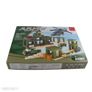 Low price army series children building block toys for gifts