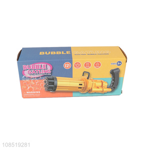 Wholesale 12 holes electric bubble gatling gun bubble toys for kids